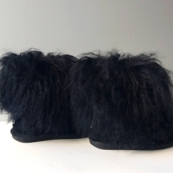 Bearpaw Boo Little Kids Black Shearling Boots Size 13 - Picture 3 of 7